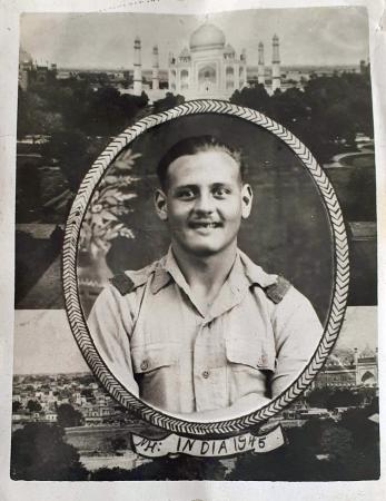 Young soldier pictured in India