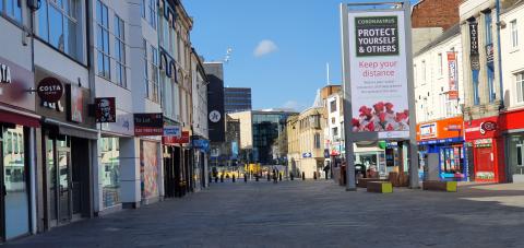 Northumberland St during coronavirus lockdown