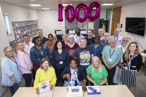 Pam Smith, Chief Executive of Newcastle City Council, Chengeto Machingura, the 1000th learner, and Jen Vinton, YHN Director of Housing Services.