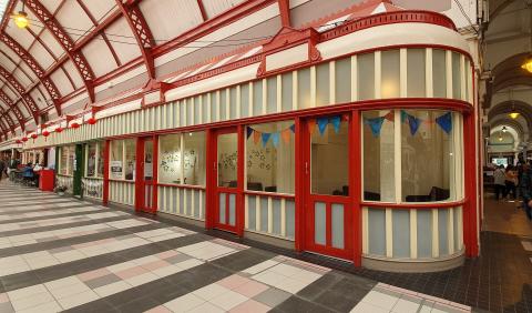 A designated space in the Grainger Market where people will be able to learn and talk about dementia