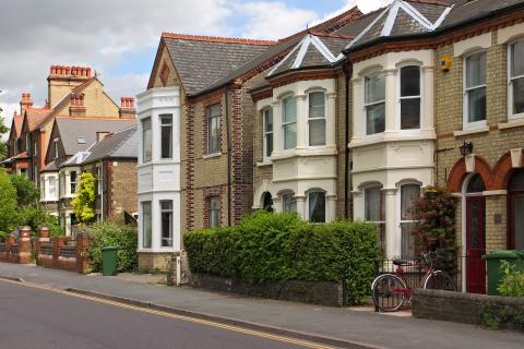 A row of terraced houses in Newcastle. 