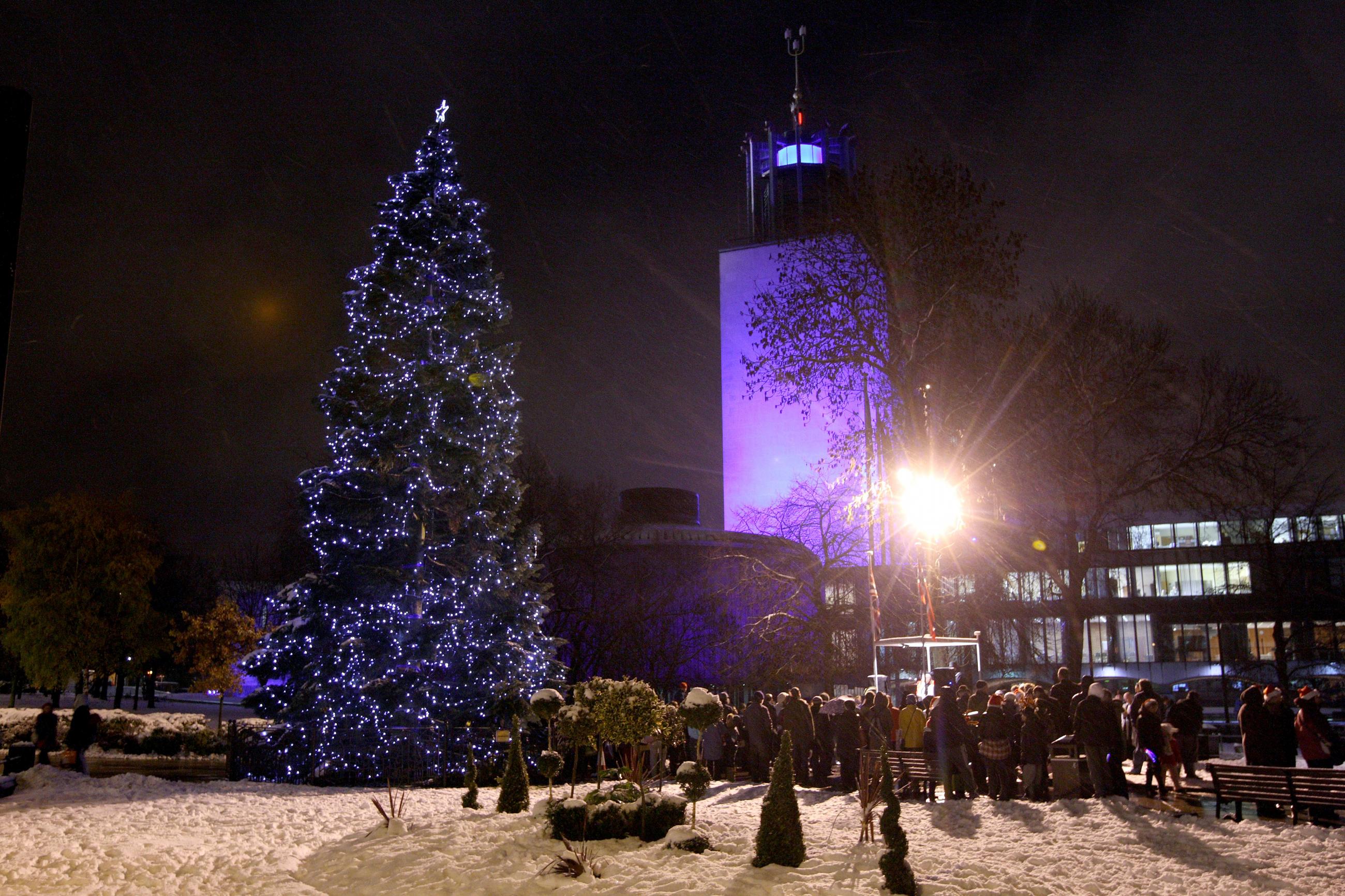 Christmas Tree outside the Civic Centre 