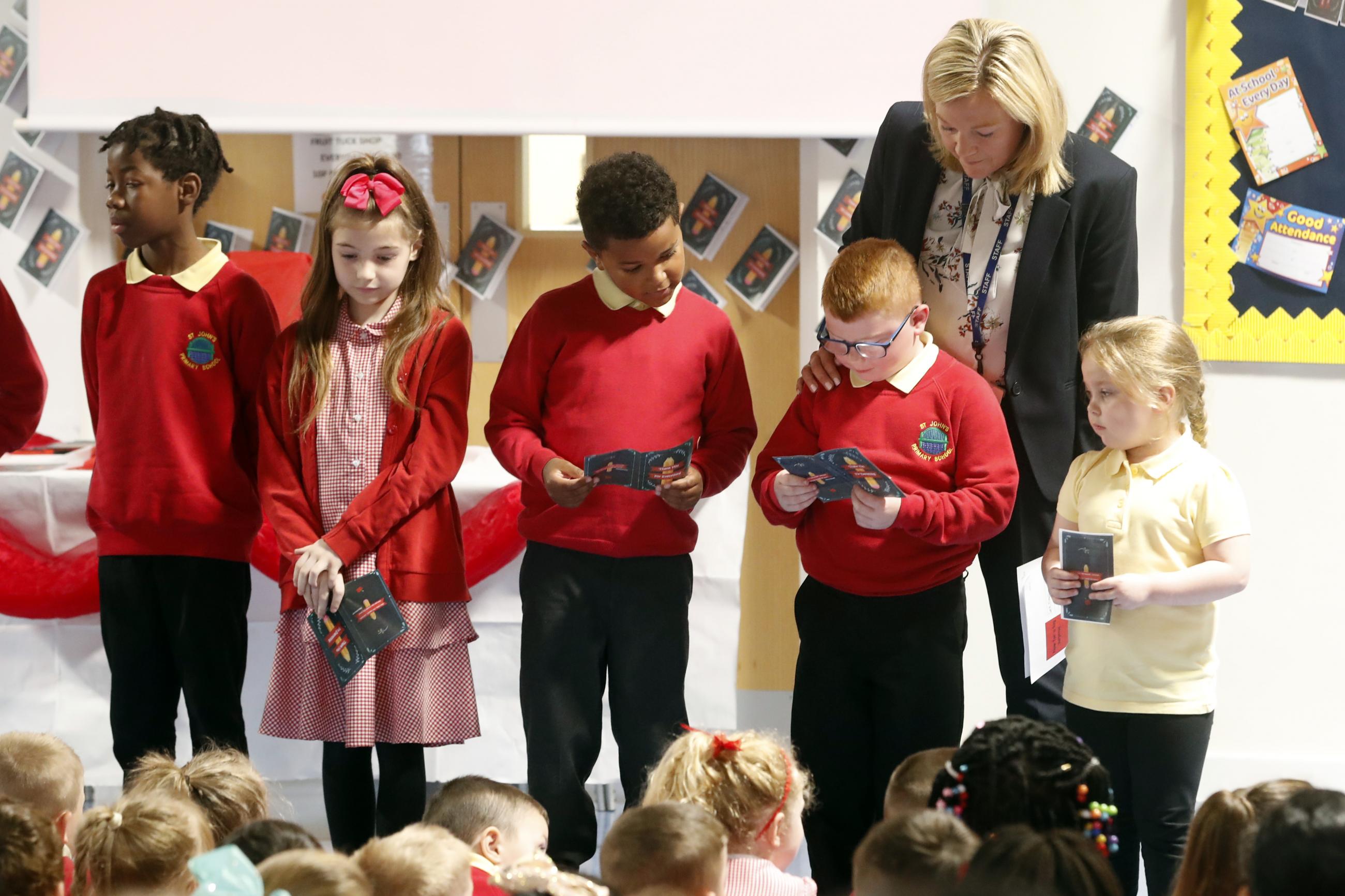 Pupils at St John's Primary School 