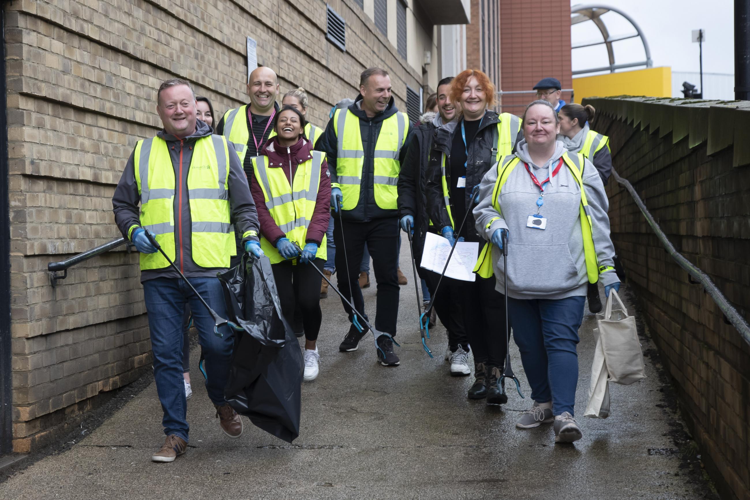 50 bags of rubbish were collected by the volunteers in under two hours. 