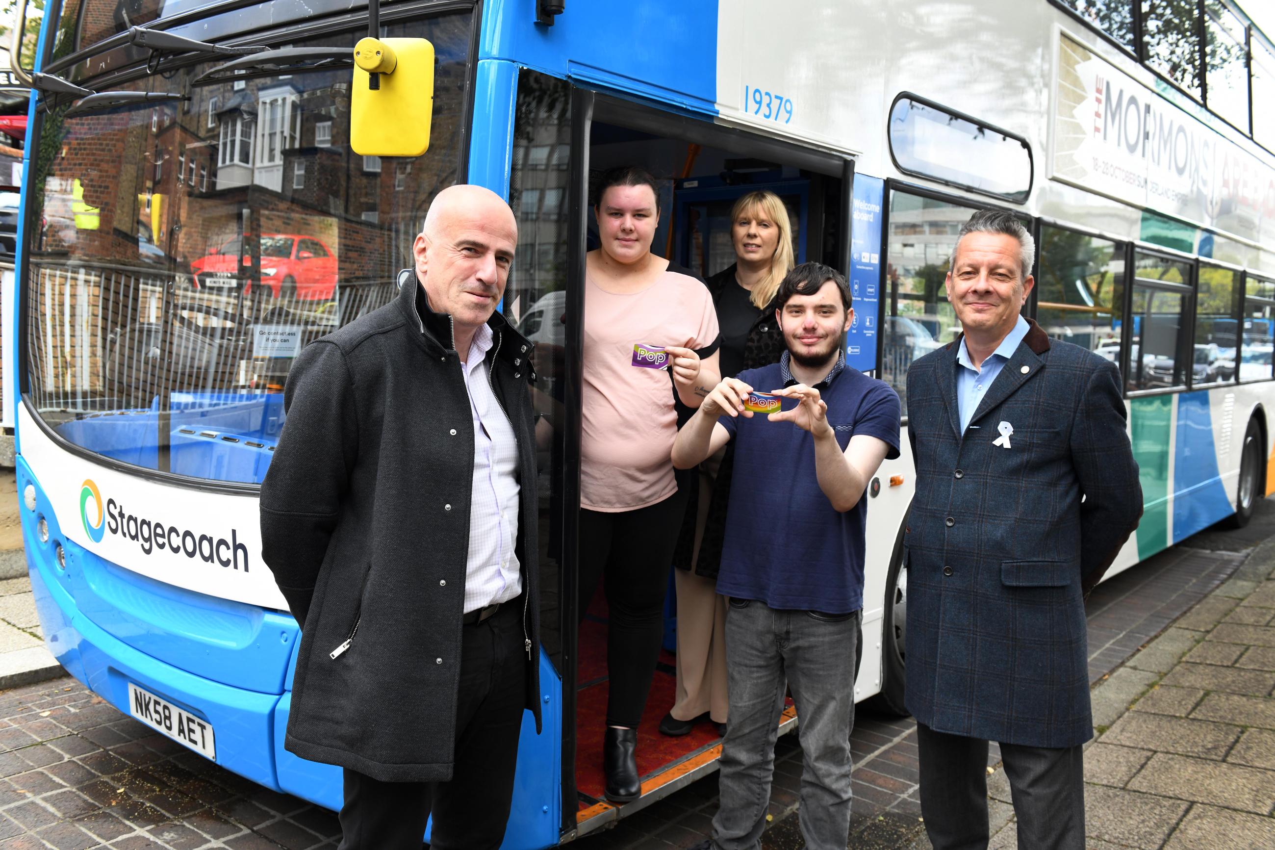 Steve Walker, Managing Director, Stagecoach North East, Zoe Hartshorn, Helen Mathews, Head of Corporate Planning, Nexus, Stephen Creighton, Nick Kemp, Leader, Newcastle City Council. 